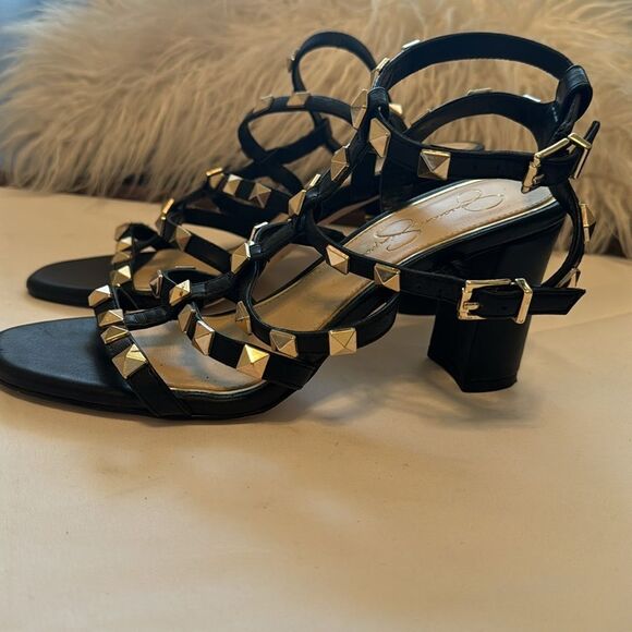 Studded heeled sandals - Picture 2 of 5